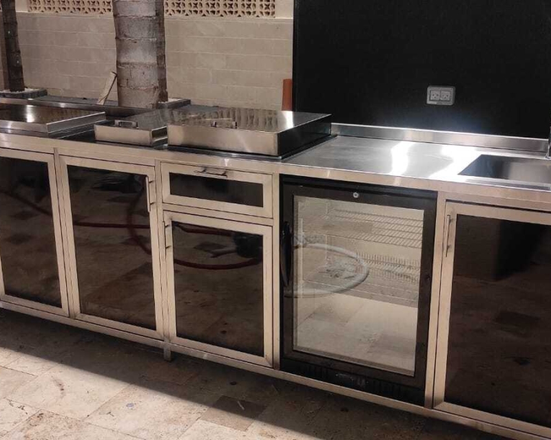 תמונה 3 של עמדת בר נירוסטה משולבת